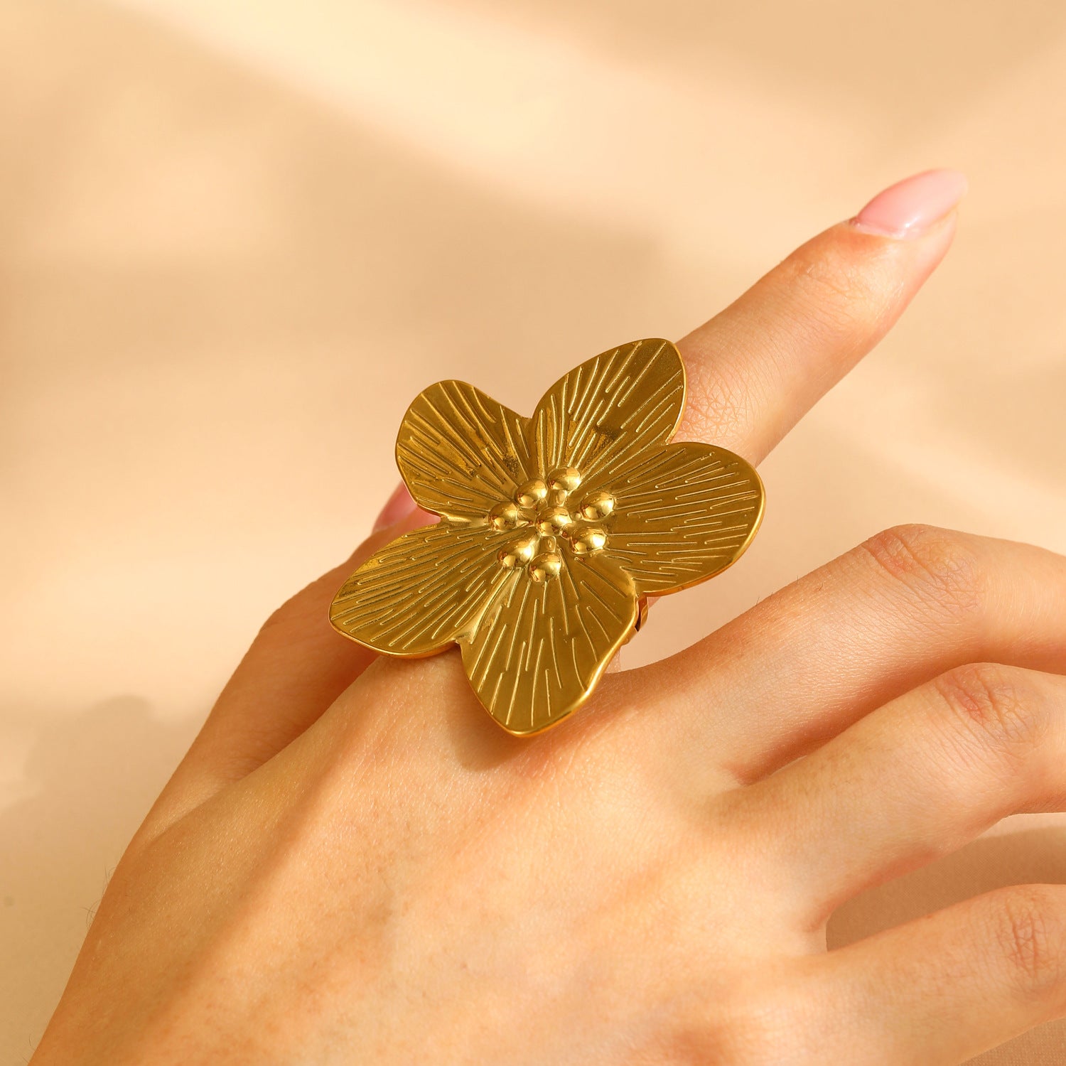 Wholesale Vintage glossy texture ring