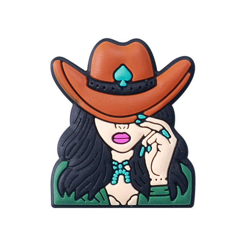 Wholesale 20pcs Cowboy Series Silicone Beads Bull Head Cartoon DIY Beads