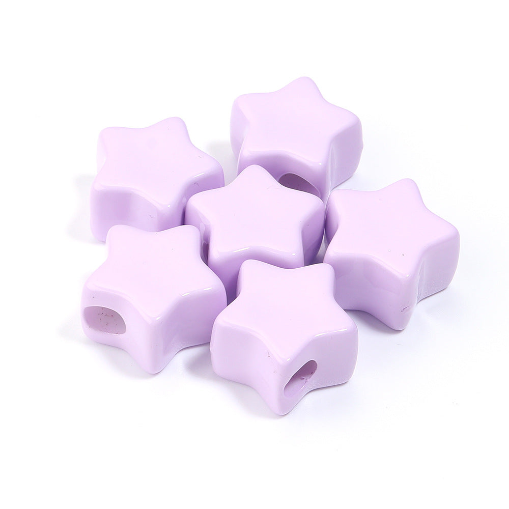 Wholesale 6pcs Acrylic Macaron Color Peach Heart DIY Beads