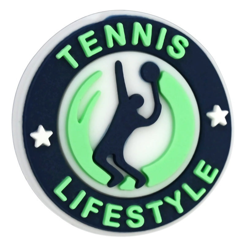 Wholesale Random 100pcs/pack PVC soft rubber perforated beaded accessories for ball sports series   Focal Beads