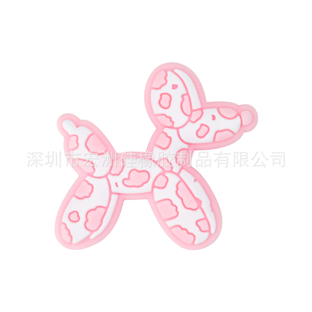 Wholesale 20pcs/ pack balloon dog glue maternal and infant food grade silicone beads
