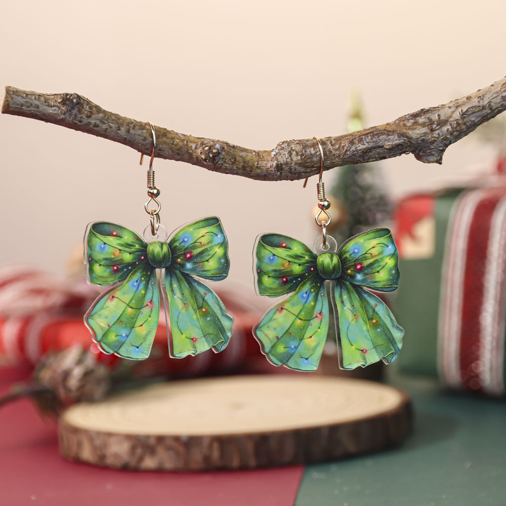Wholesale Christmas bow earrings