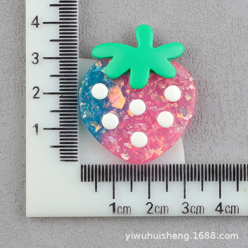 Wholesale 50pcs DIY Watermelon Strawberry Pineapple Fruit Homemade Cream Glue Resin Hole Shoe Patch FlatBack