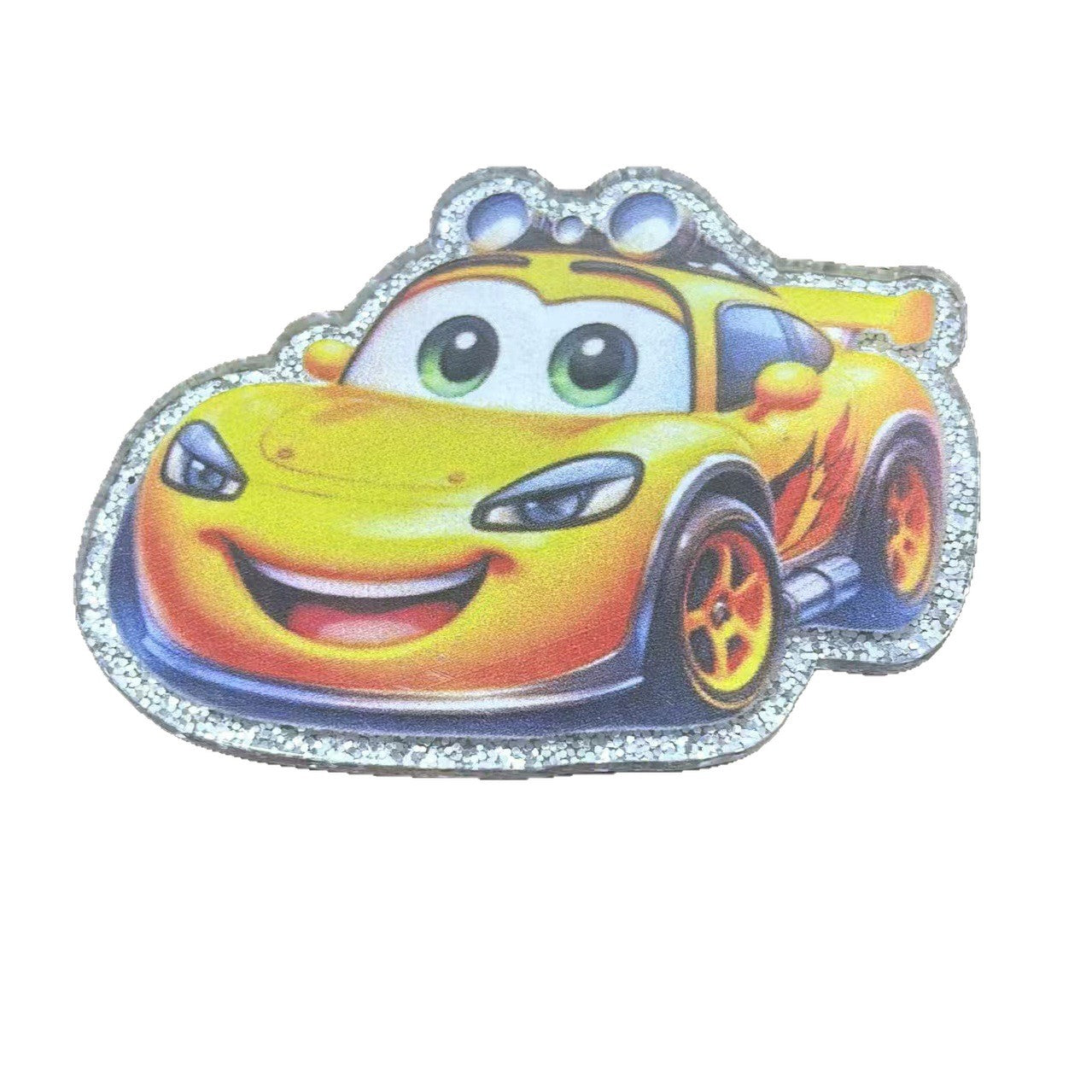 Wholesale 10pcs Glitter Acrylic Cartoon Car