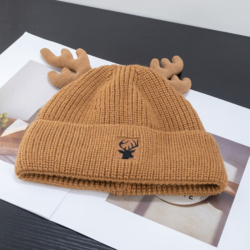 Wholesale Christmas Deer Antler Beanie