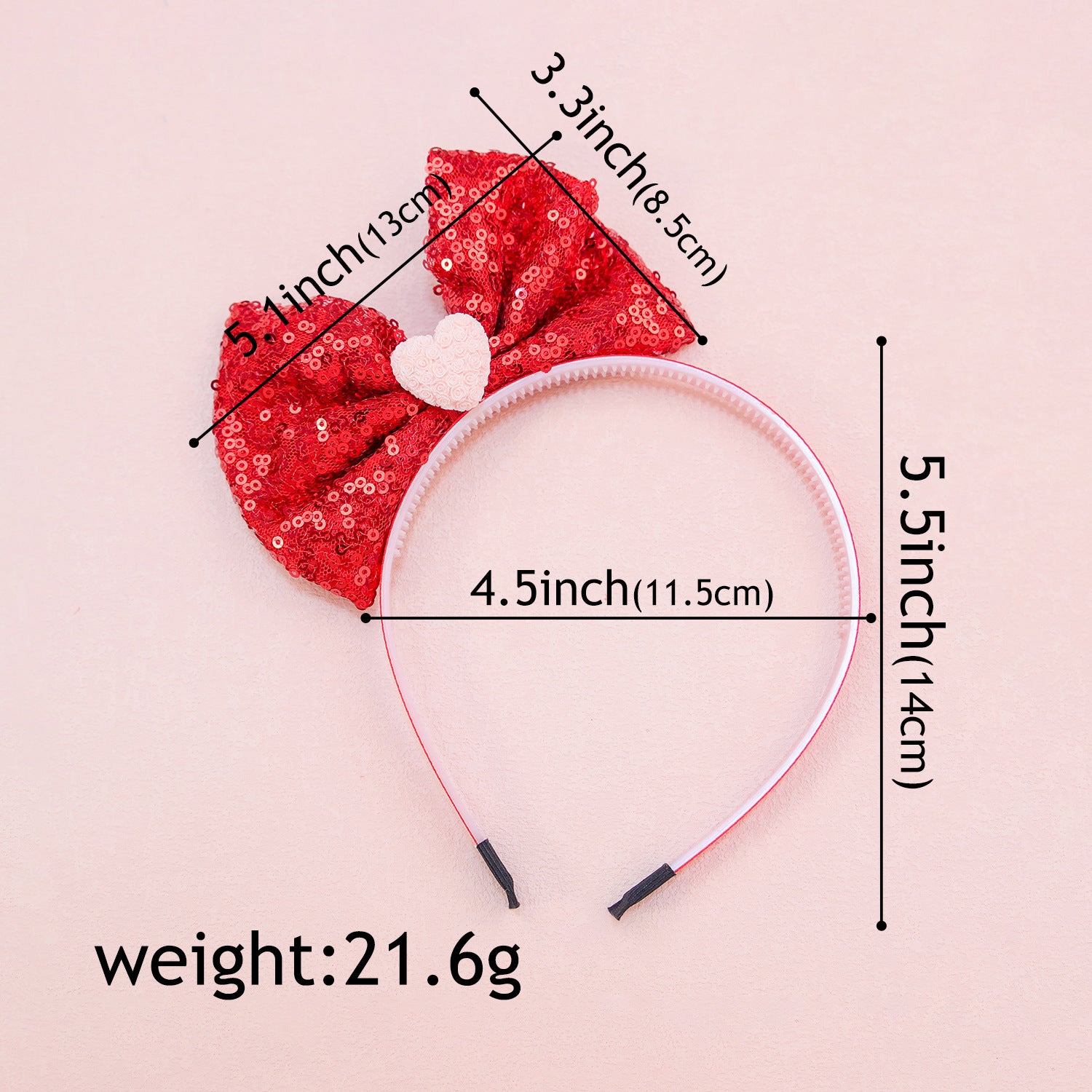 Wholesale Valentine's Day Extra Large Three-dimensional Bow Love Pattern Headband