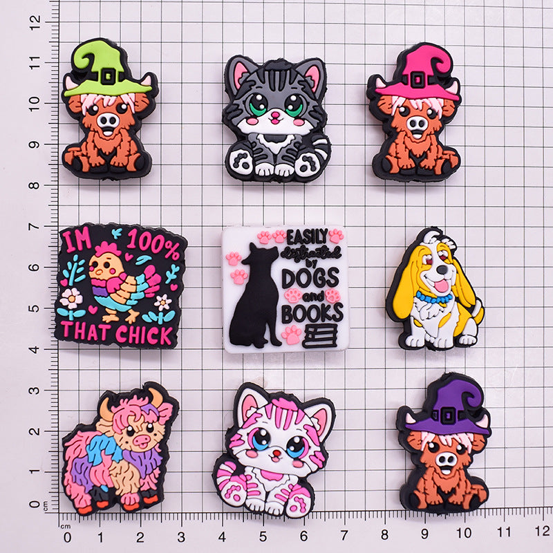 Wholesale Random 100pcs/pack  Cute cartoon animal bead  Focal Beads