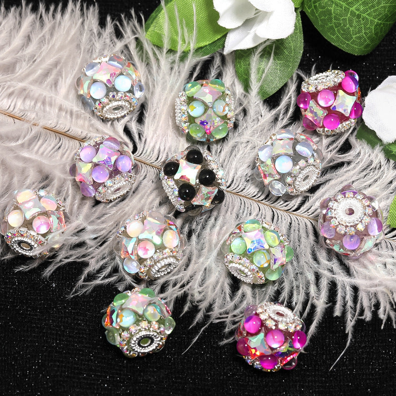 Wholesale 20pcs  rhinestone balls and bead beads Crystal Beads