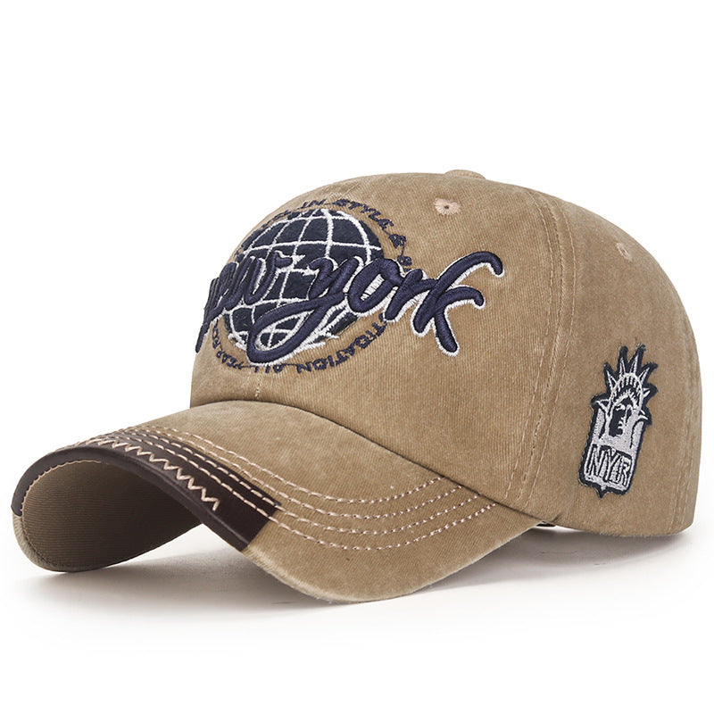 Wholesale Casual Adjustable Soft Top Washed Distressed Baseball Cap