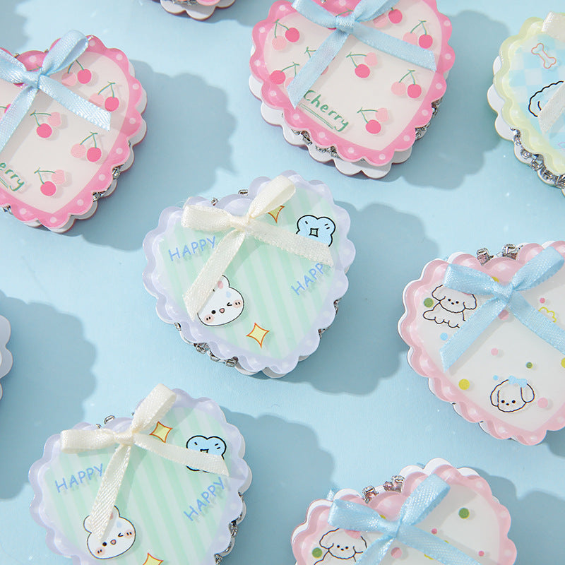 Wholesale 10pcs cartoon love bow beads cute acrylic beads