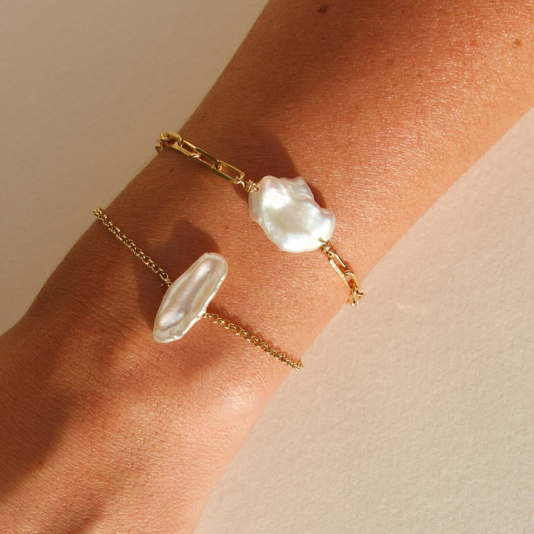 Wholesale Irregular Baroque Pearl Bracelet Light Luxury  Freshwater Pearl Bracelet for Women