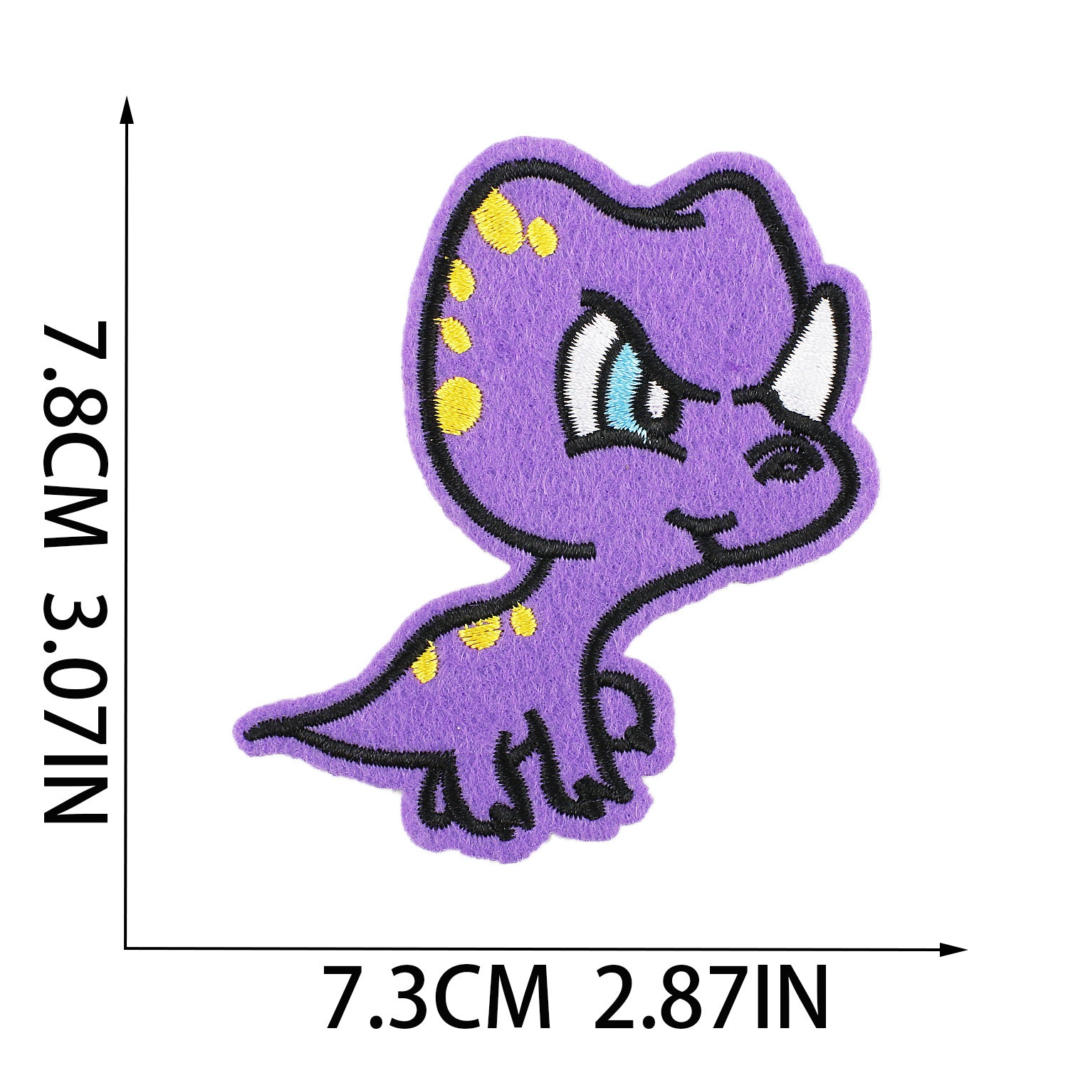 Wholesale Cute Dinosaur Embroidery Patches Polyester Clothing Decoration Set Of 12 Chic DIY Accessory For Boutique Resale