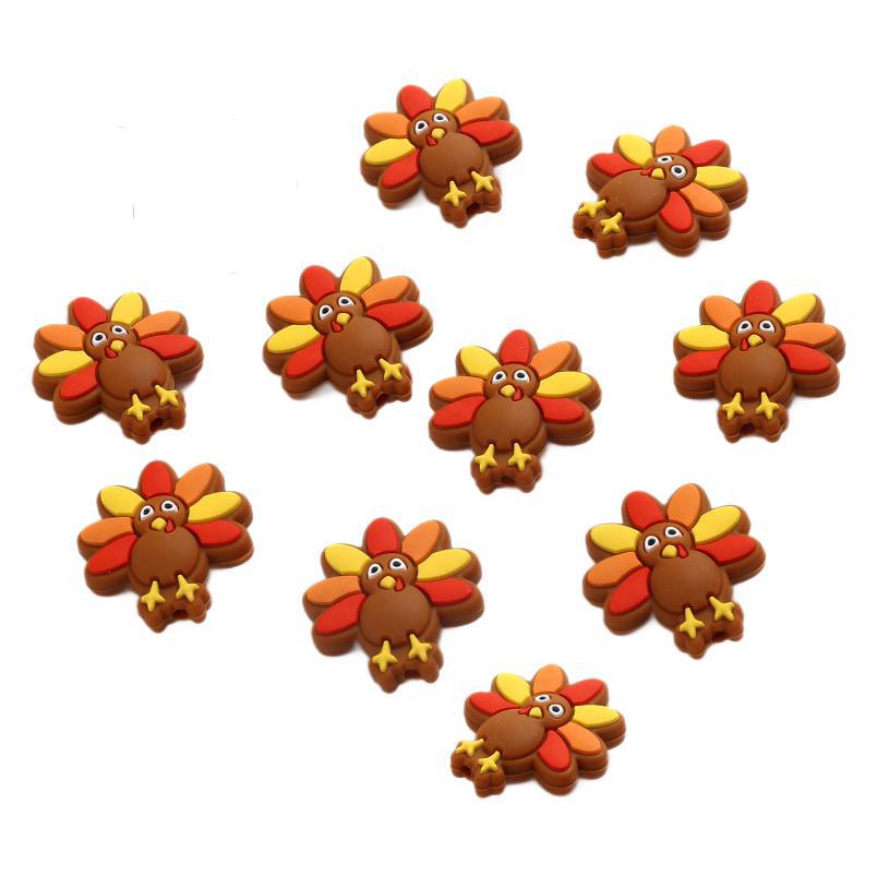 Wholesale 10pcs Thanksgiving turkey animal Focal Beads
