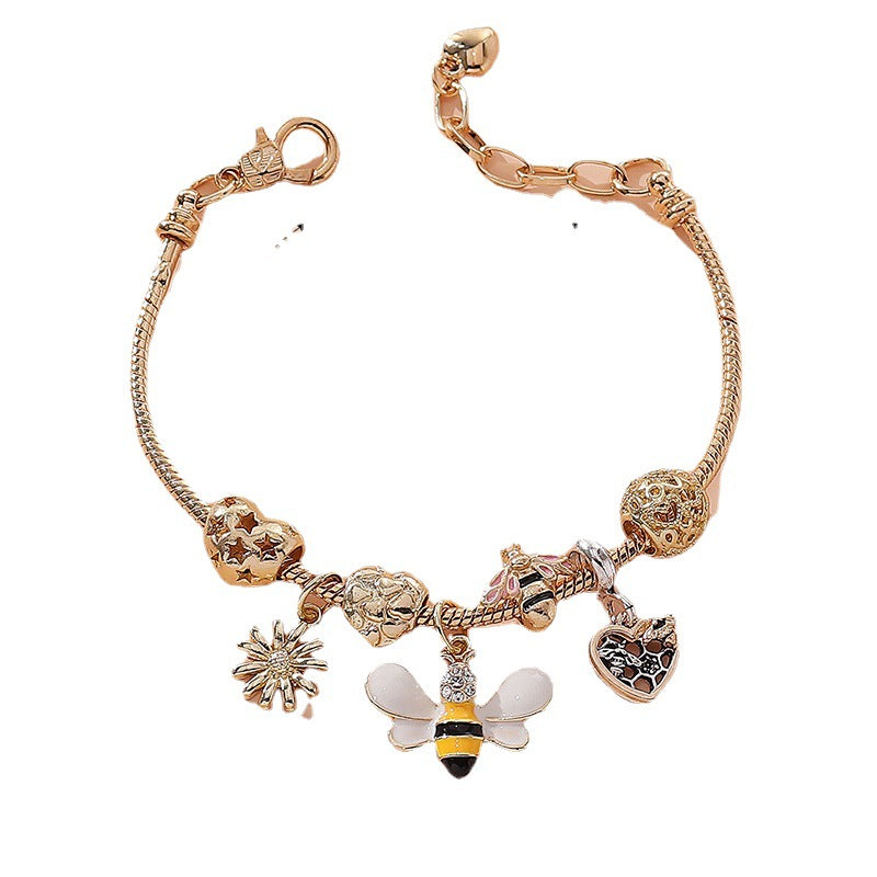 Wholesale Bee Pendant DIY Handmade Beaded Bracelet