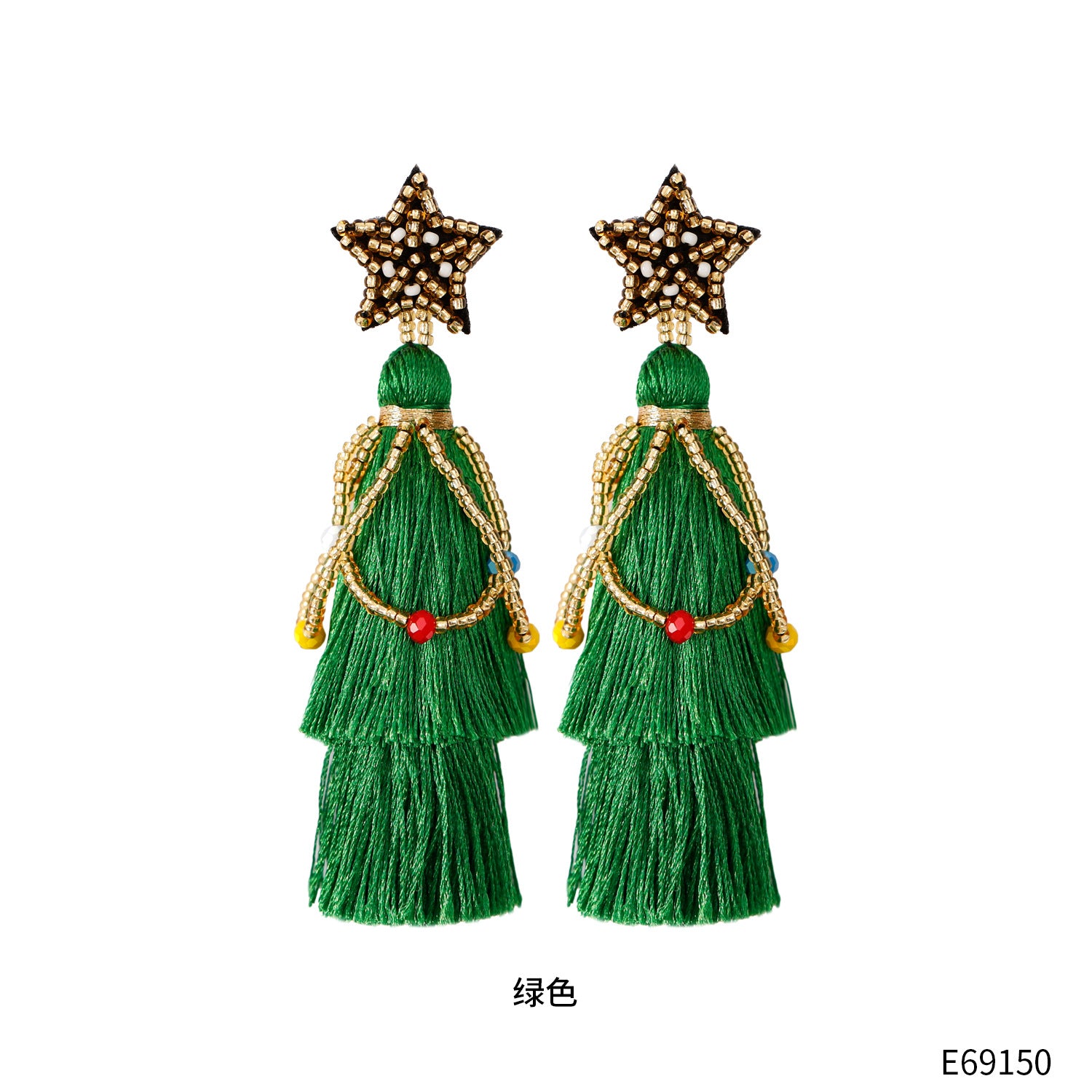 Wholesale Christmas Claus Cartoon Man Logistics Sumi Bead Earrings