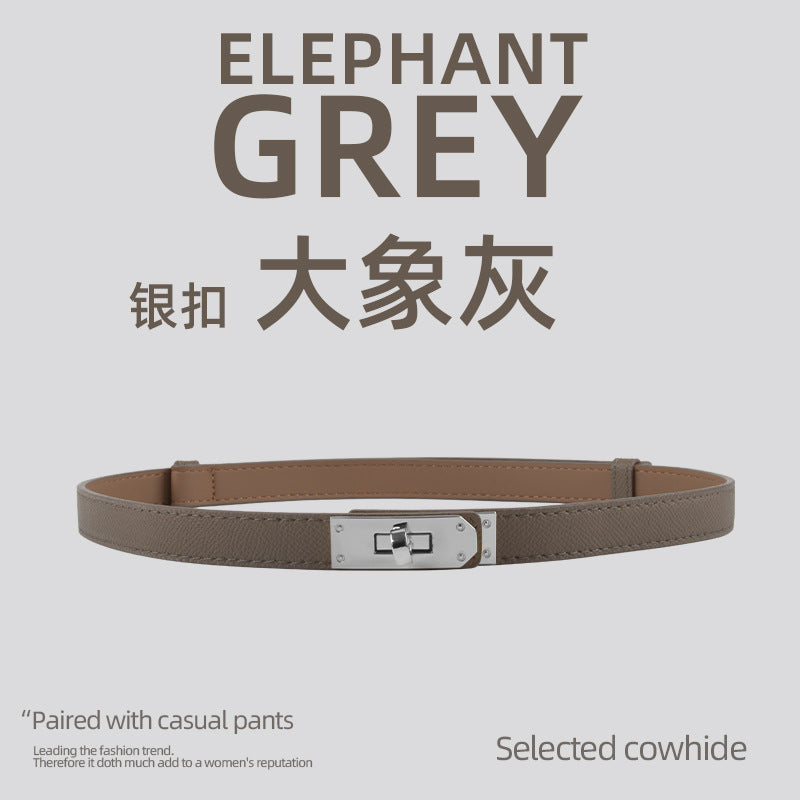 Wholesale Fine Genuine Leather Fashion Girdle Leather Belt with Dress Versatile Decoration