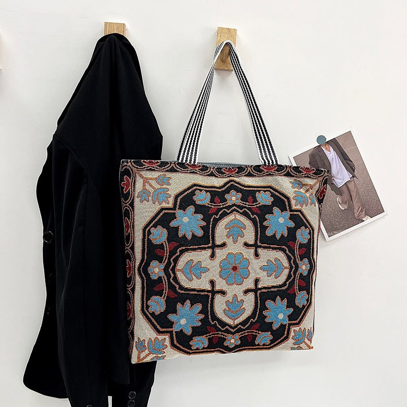 Wholesale Canvas Vintage Print Tote Bag