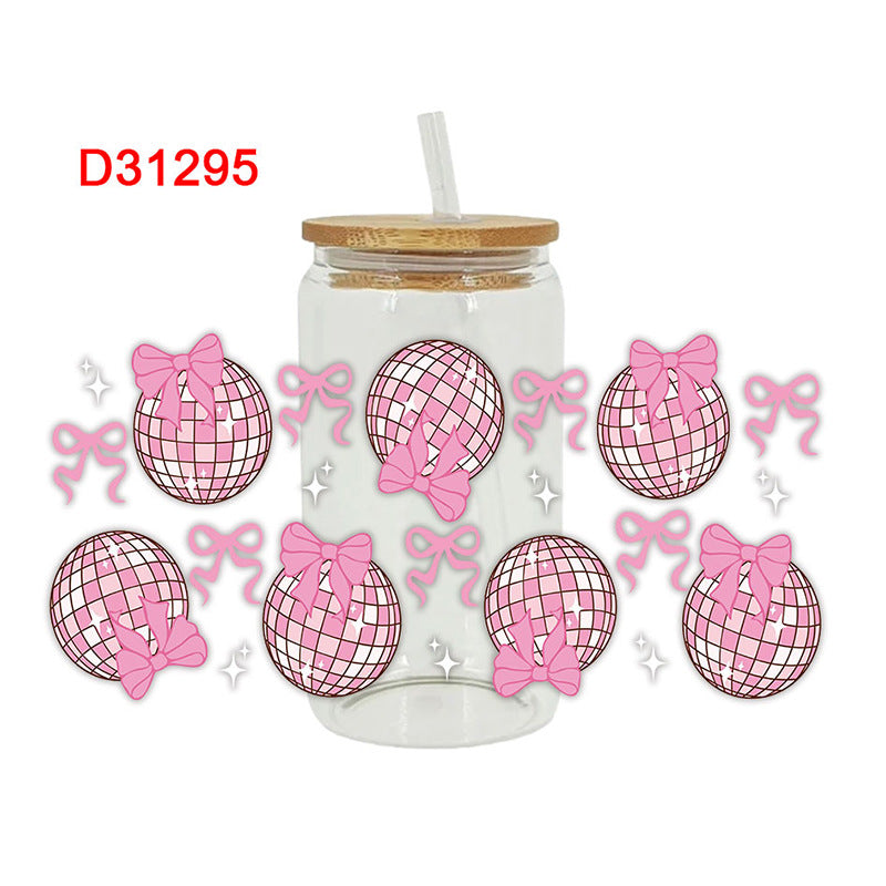 Wholesale Rainbow Love Sphere 16oz Cup UV DTF Wraps