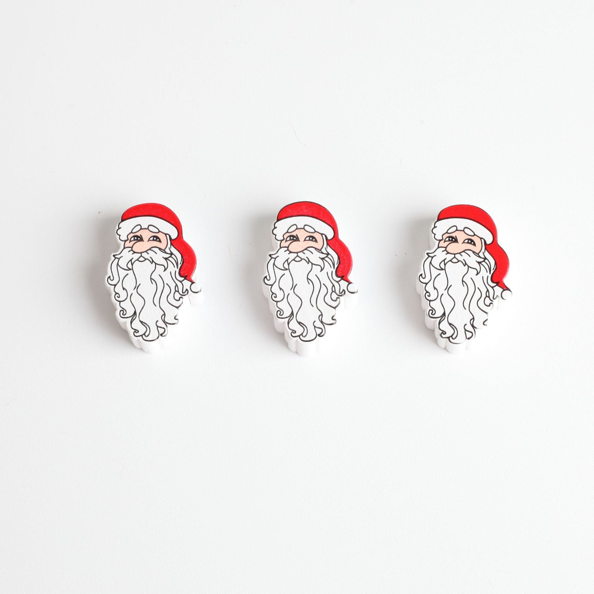Wholesale  10pcs/pack Santa Claus cartoon Wood Beads
