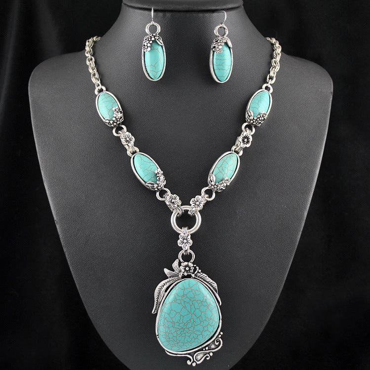 Wholesale Long Turquoise Beaded Necklace
