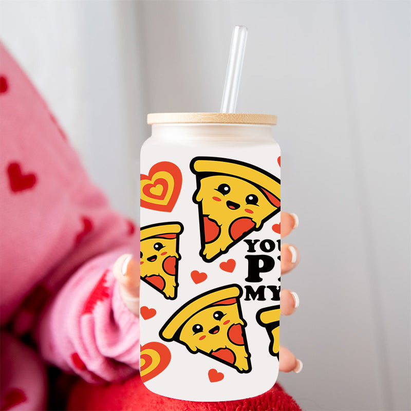 Wholesale Pizza drinks and food series 16oz Cup UV DTF Wraps