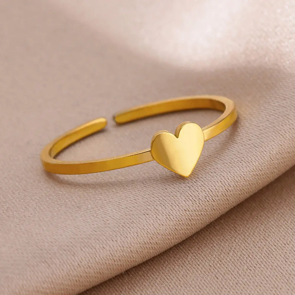 Wholesale Stainless Steel Ring Cross Couple Ring Heart-Shaped