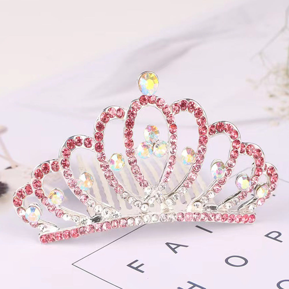 Wholesale Children's Princess Rhinestone Crown Hair Comb