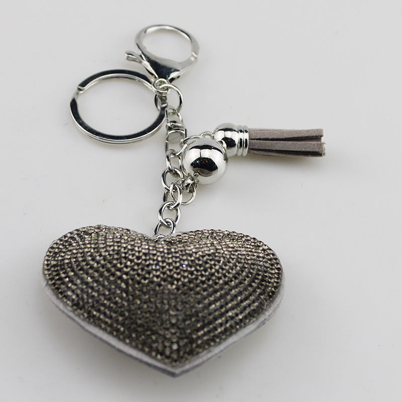 Wholesale Rhinestone Colorful Heart Keychain