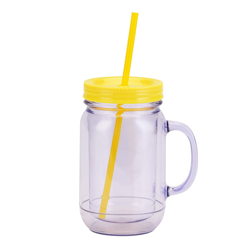Wholesale solid color plastic cock cup with handle