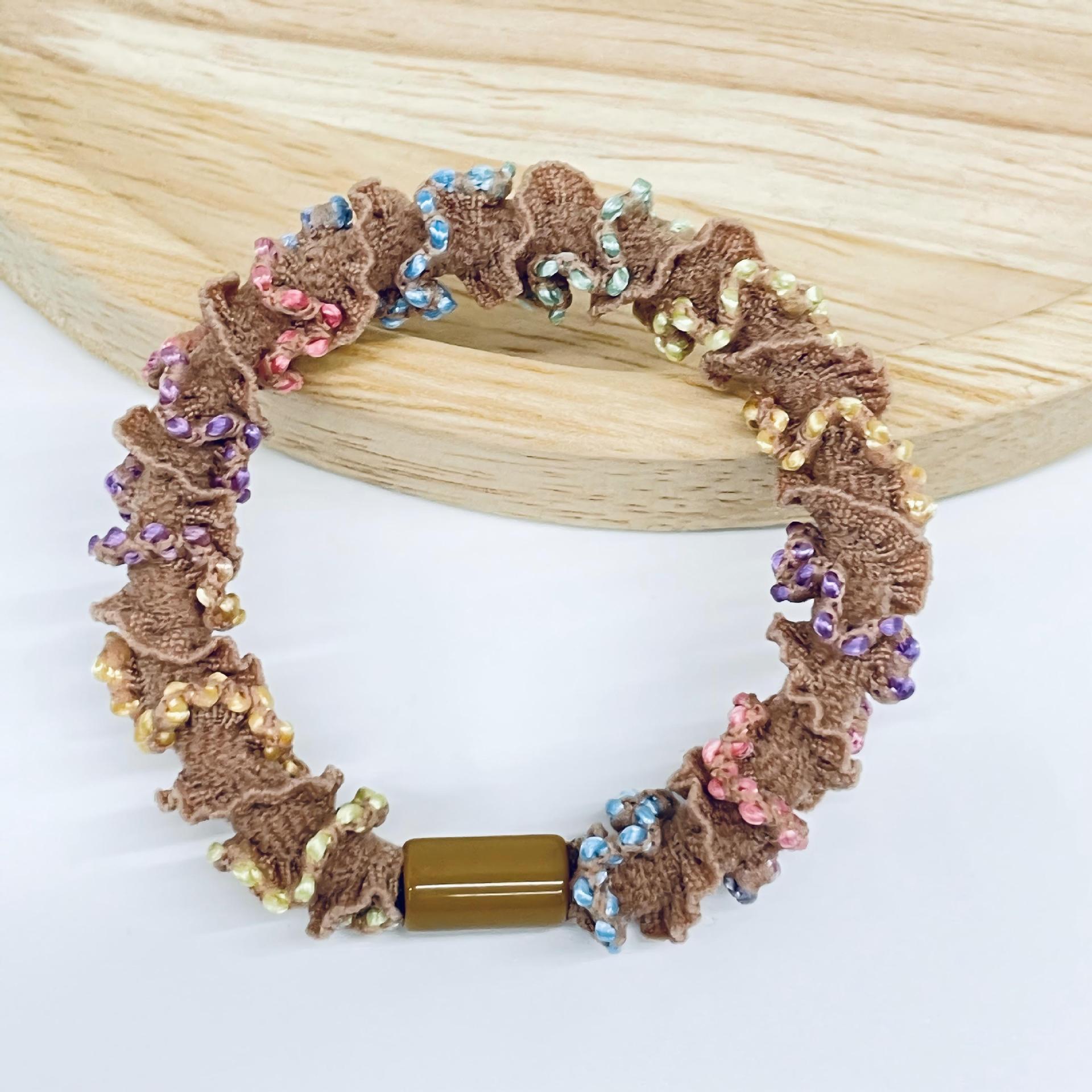 Wholesale fashion hair ring hair high elastic woven seamless hair rope