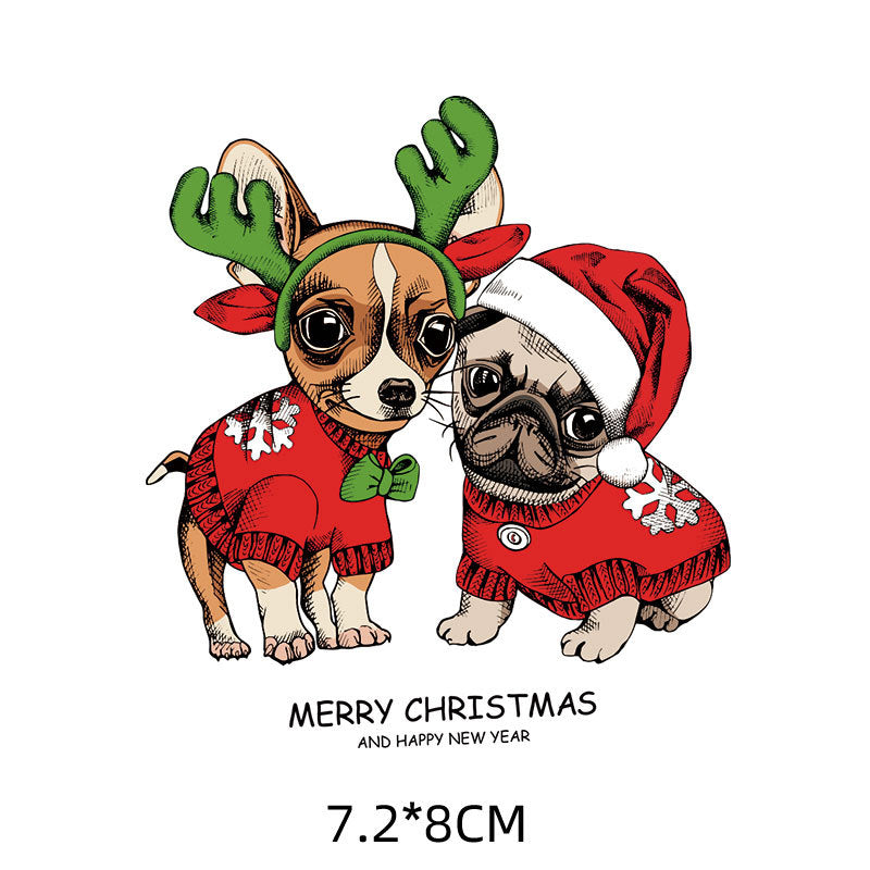 Wholesale Cartoon Santa hat heat transfer pattern   UV DTF Ready to Press Transfers Wraps