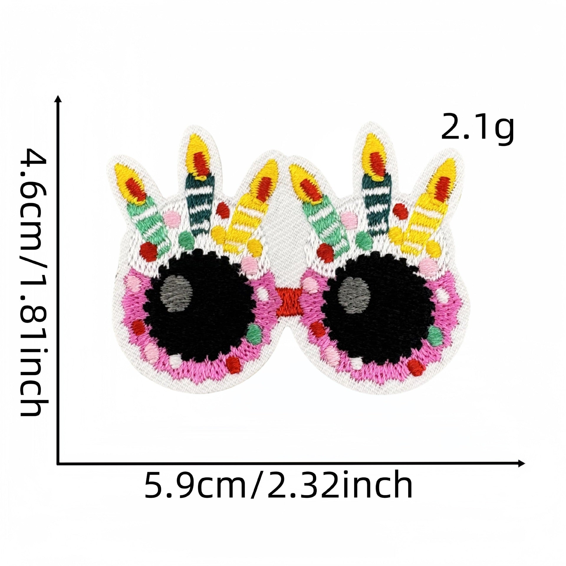 Wholesale Stylish Embroidered Patch Funny Sunglasses Watermelon Design Iron On For Bags Hats Clothing DIY Craft Supply
