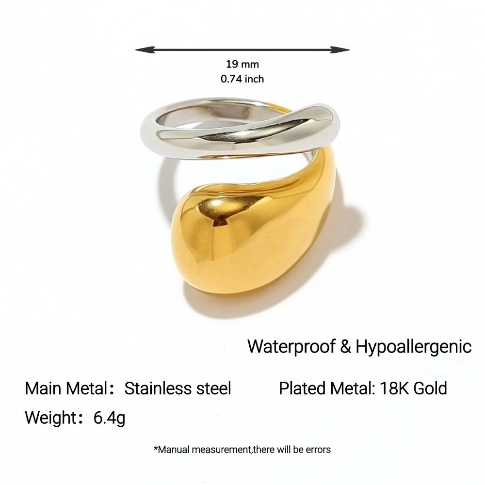 Wholesale Stainless Steel Ring Luxury Gold Non-Fading Female Opening Ring