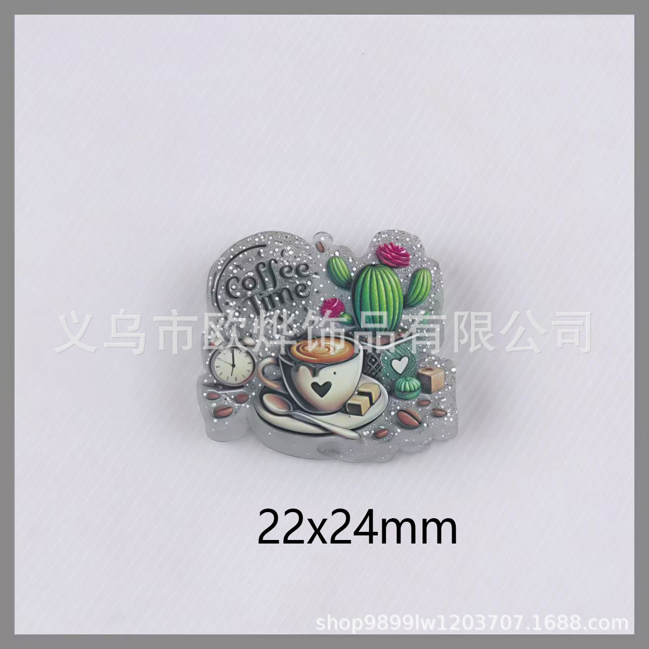 Wholesale 10pcs glitter cartoon straight-hole DIY acrylic beads OLY Exclusive