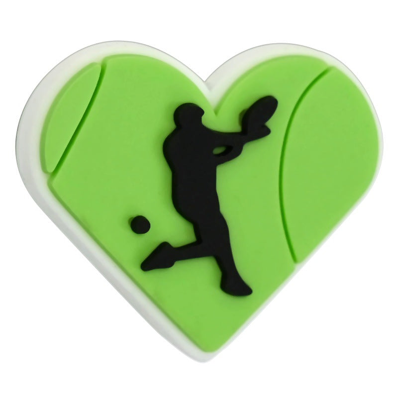 Wholesale Random 100pcs/pack PVC soft rubber perforated beaded accessories for ball sports series   Focal Beads