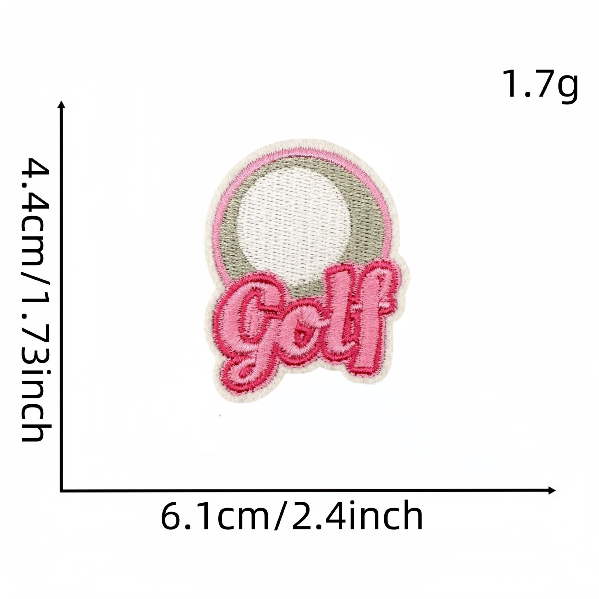 Wholesale Cartoon Sports Golf Pink Series Embroidery DIY Patches