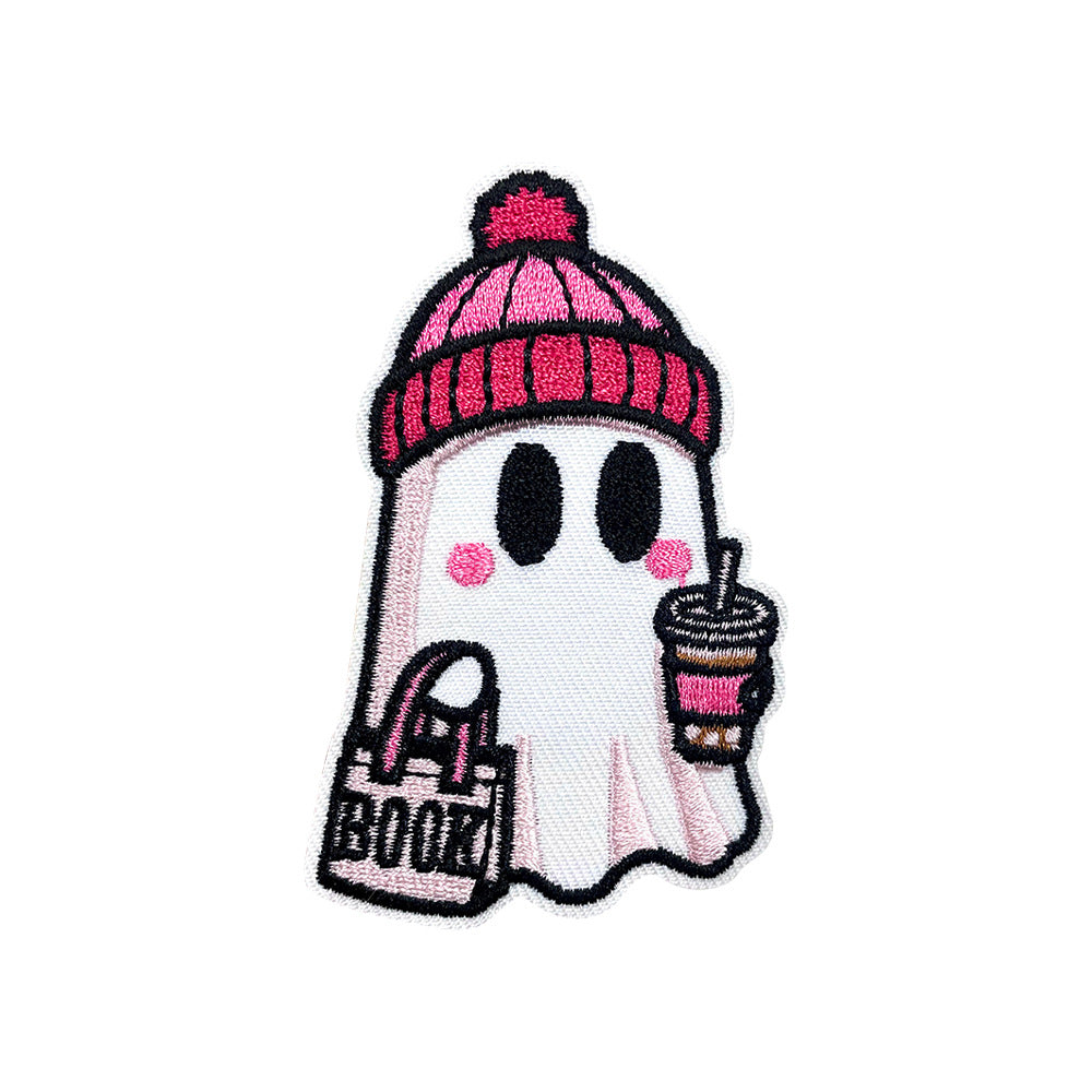 Wholesale  Embroidered Sequin Patches Ghost Witch Pumpkin Skull Haunted House Designs DIY Fashion Accessory For Coats And Clothing