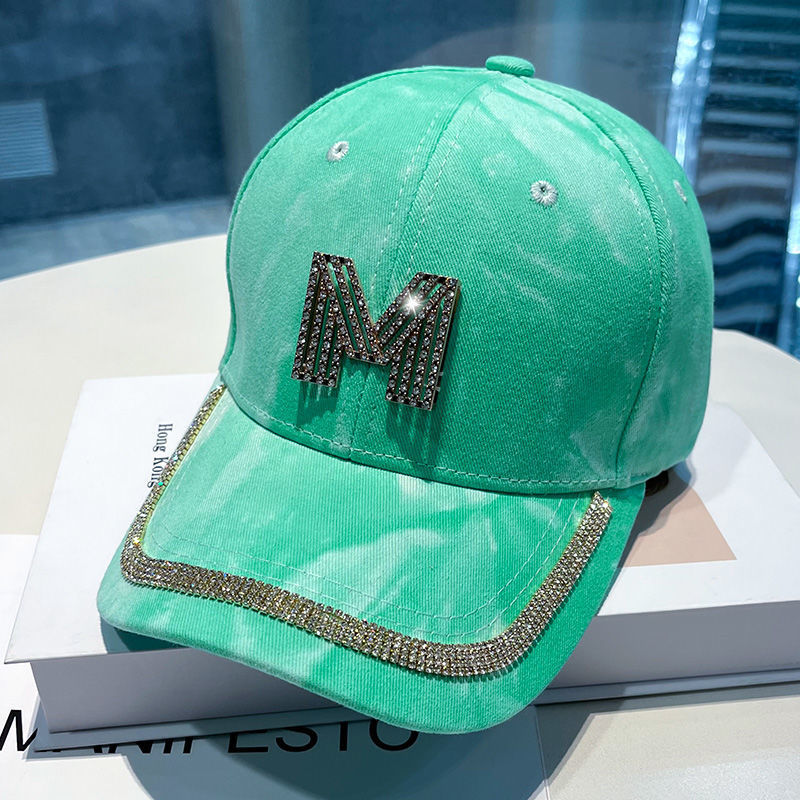 Wholesale Fashion Rhinestone M Letter Sun Protection Baseball Cap