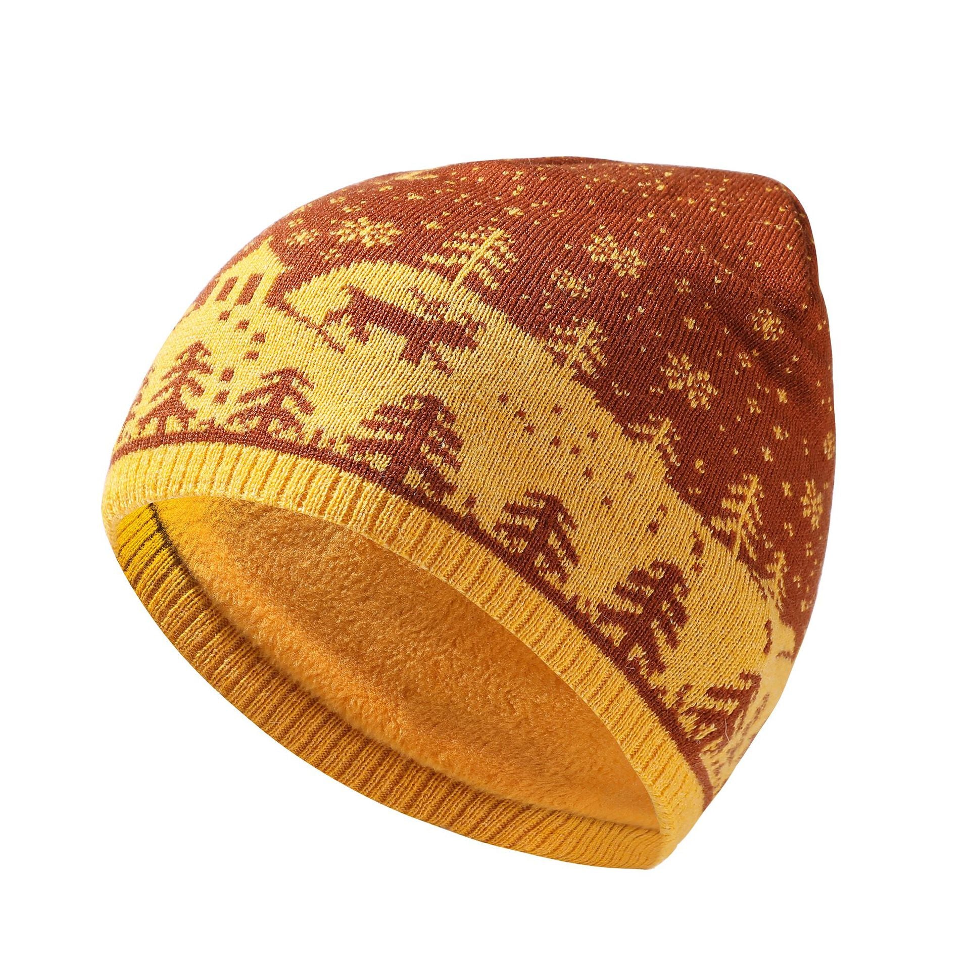 Wholesale Christmas Deer Plush and Thick Knitted Wool Hats