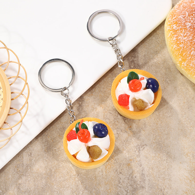 Wholesale PVC Simulation Cream Cake Keychain