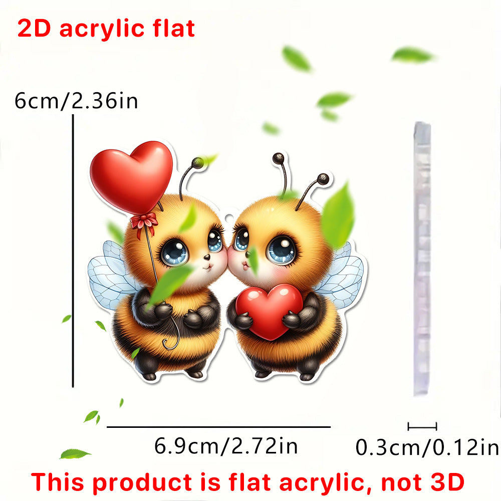 Wholesale Cute Animal Series Acrylic Keychains for Valentine' s Day