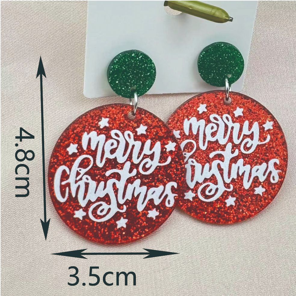 Wholesale Christmas gingerbread man acrylic earrings