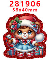 Wholesale Random 30pcs Christmas Cartoon Series Acrylic Flatback