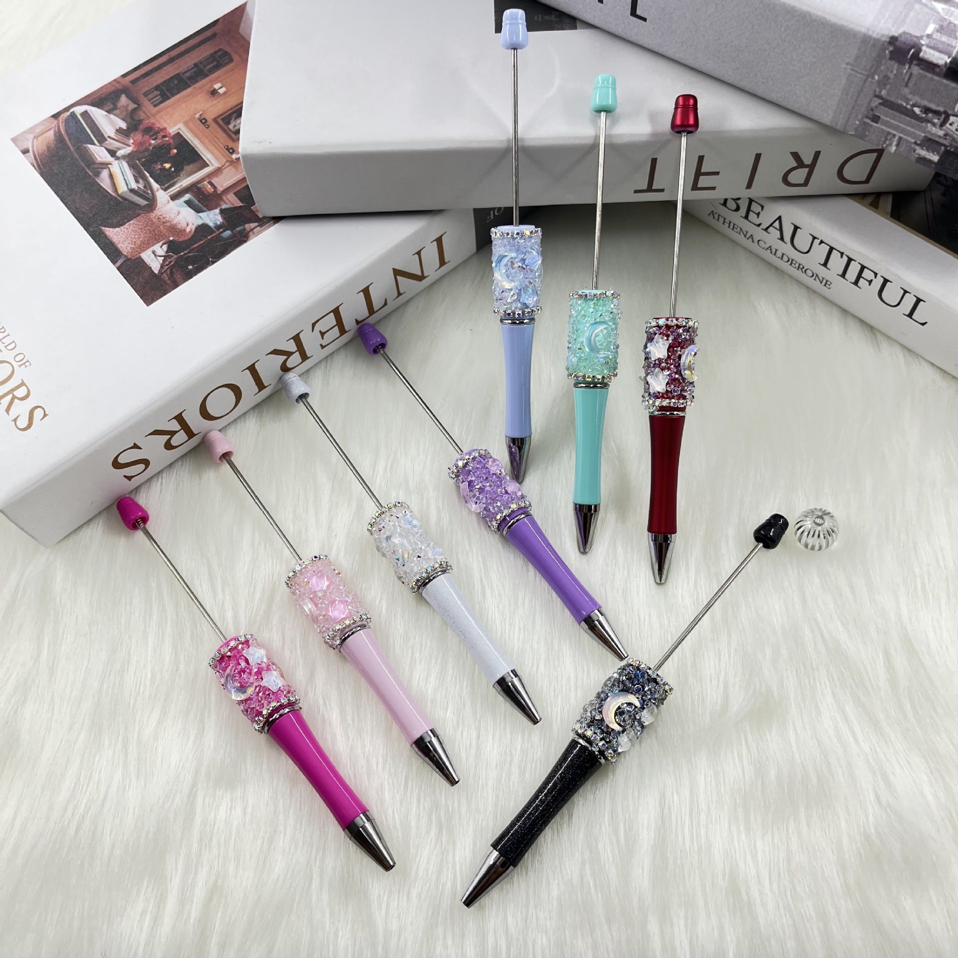 Wholesale 5pcs Sugar Star and Moon Fancy Beadable Pens