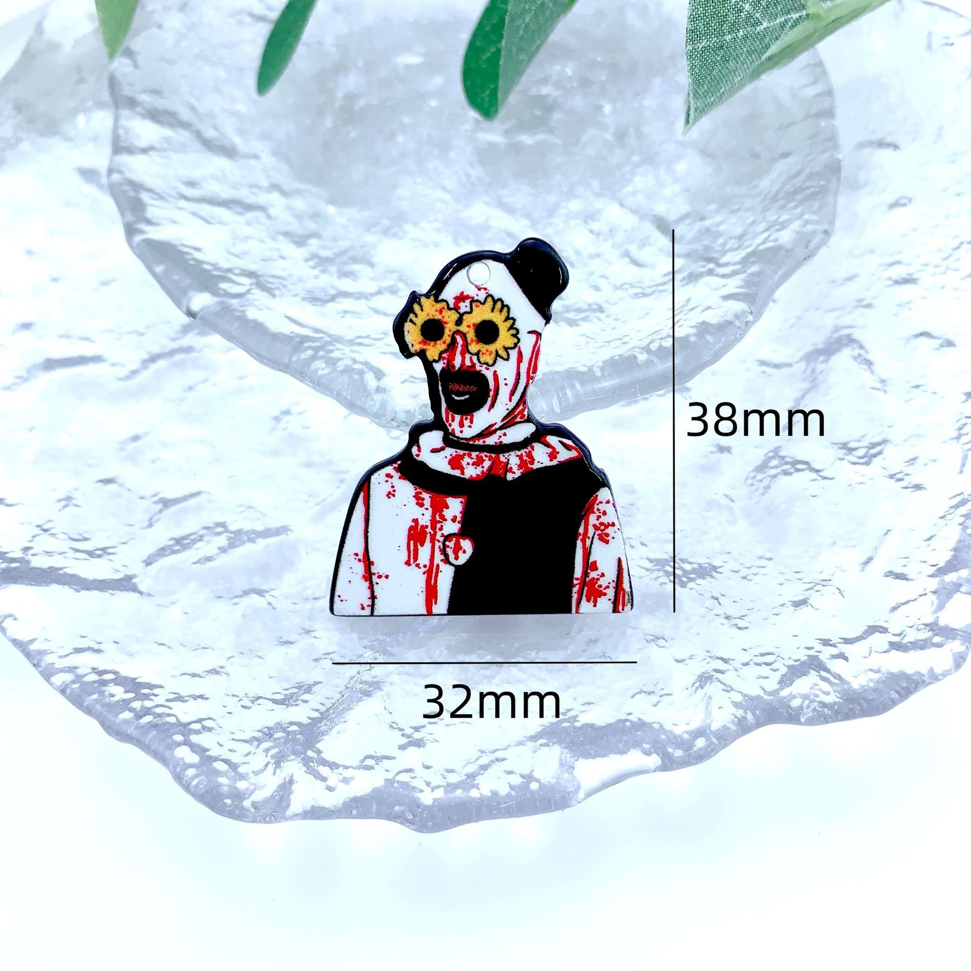 Wholesale 30pcs/pack double-sided horror pendant DIY accessories Acrylic Flatback