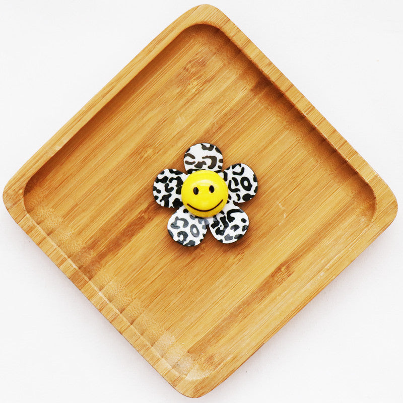 Wholesale 10pcs Black and White Plaid Leopard Print DIY Accessories