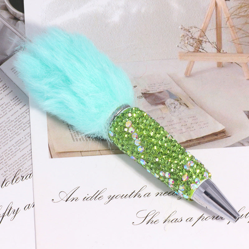 Wholesale 5pcs Multi colored plush rainbow beadable pens