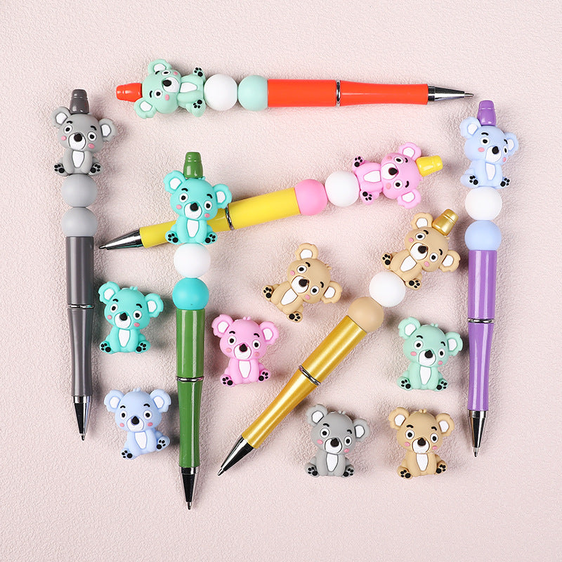 Wholesale 20pcs/pack 3D Koala Silicone Beads Cartoon Animal DIY Beads