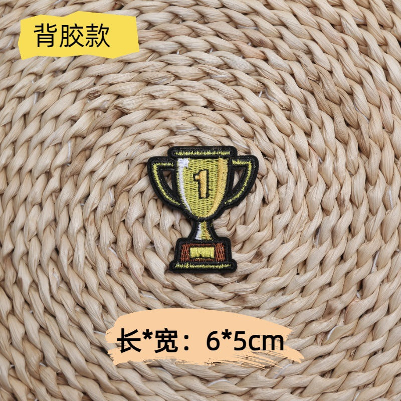 Wholesale 10pcs Team helmet baseball embroidery English square letters DIY Patches