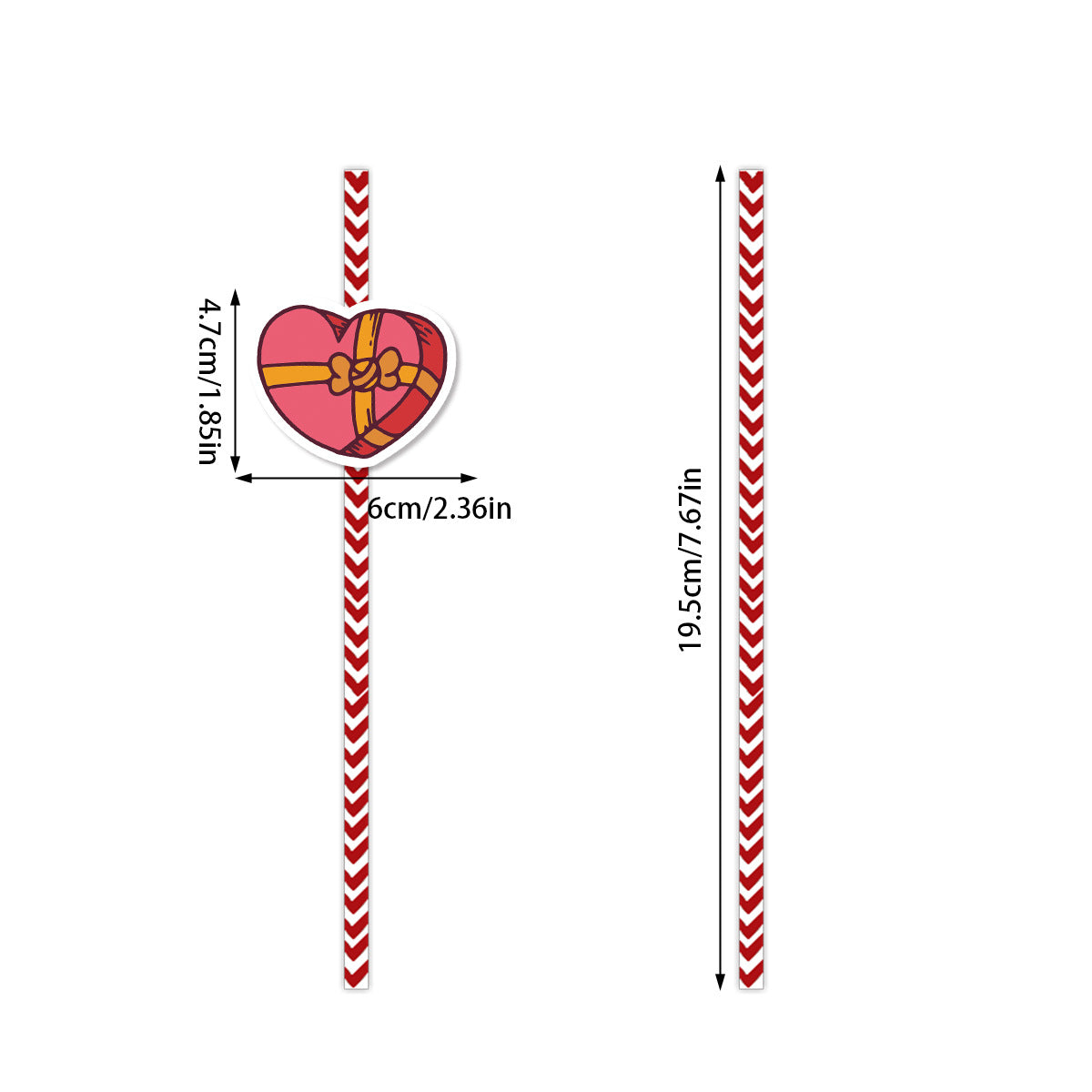 Wholesale Valentine's Day Themed Paper Straw Decoration